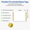 Avery Printable Rectangle Adhesive Name Tags, Gold Dots Edge Design, 2-1/3" x 3-3/8", Matte White Removable Name Tags, Laser/Inkjet, 80 Total, Great for Name Badges